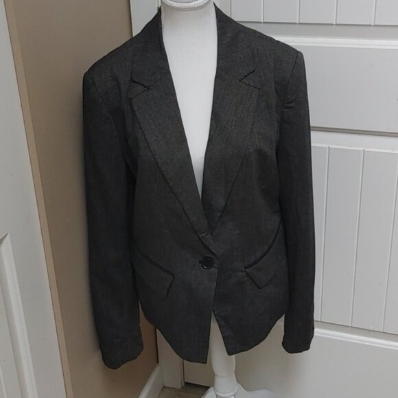 LE CHATEAU Dark gray suit blazer jacket TG / XL front button two pockets - Picture 2 of 9